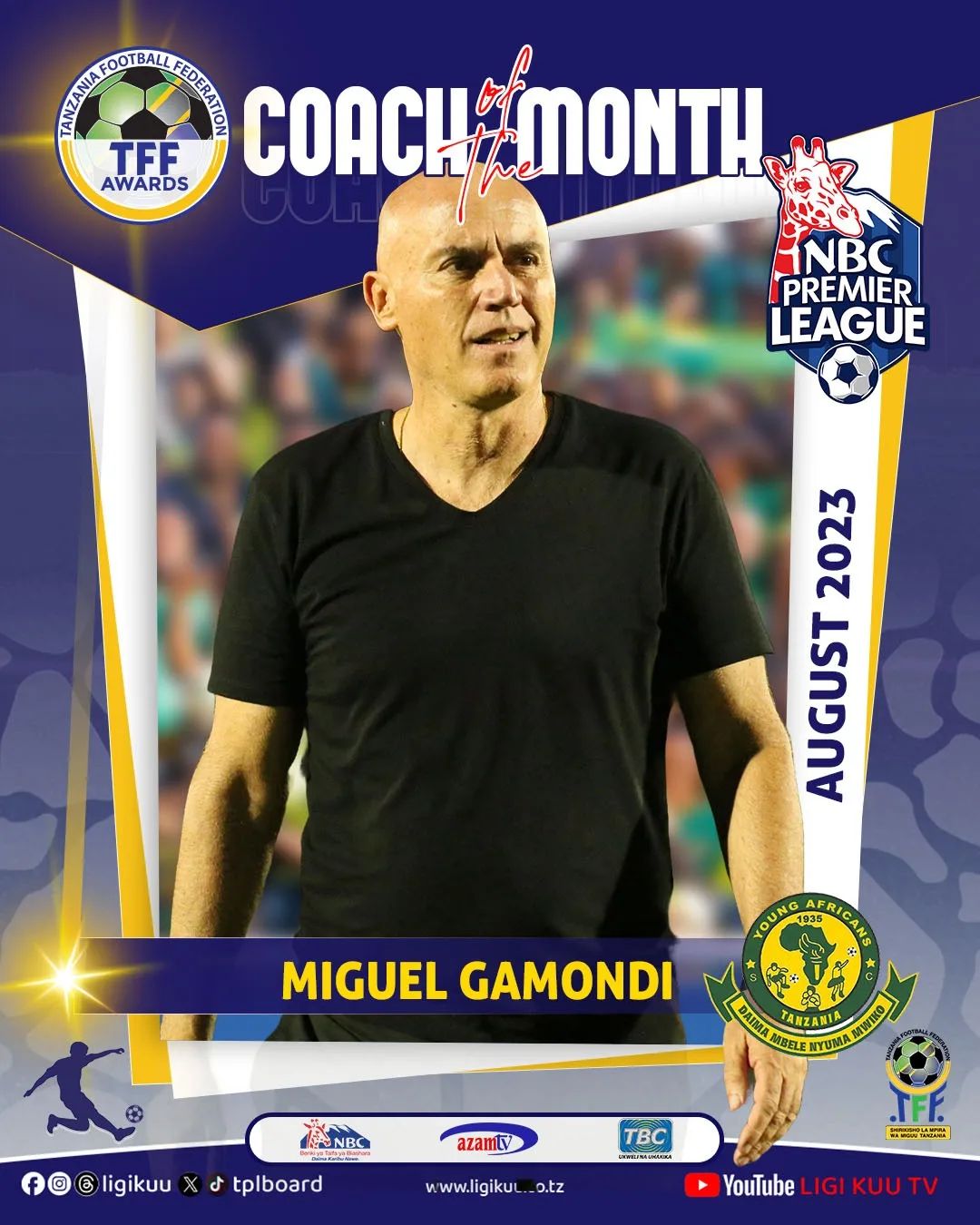 Gamondi, Maxi washinda tuzo Ligi Kuu August