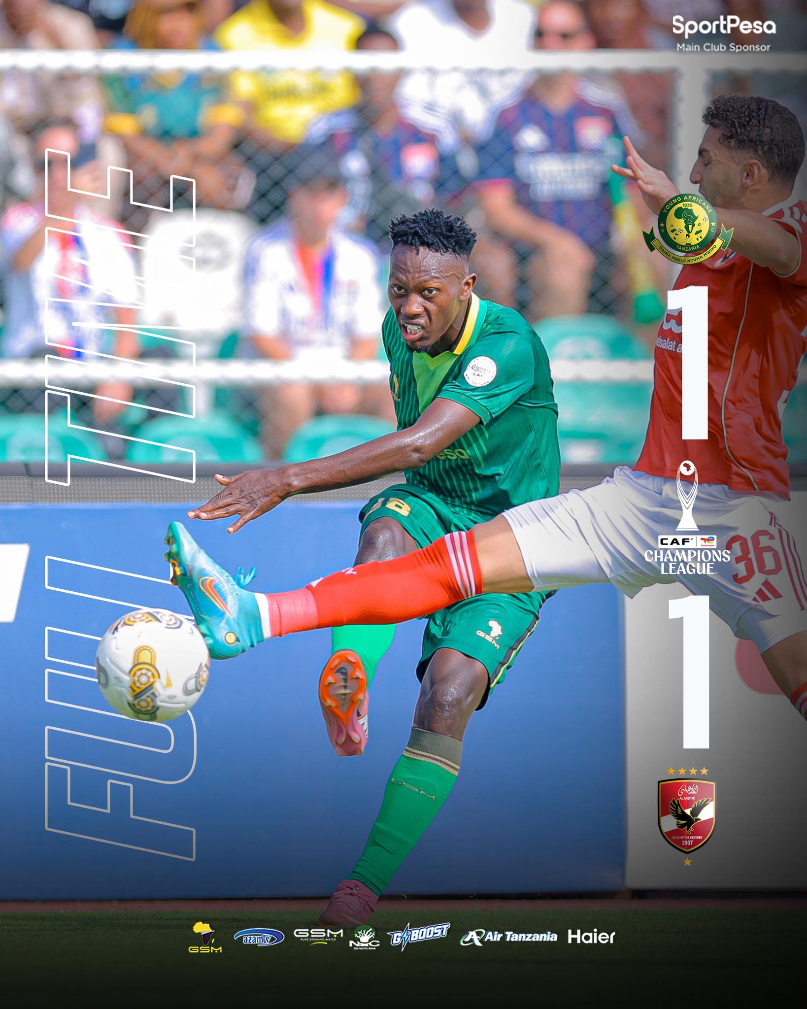 FT : Yanga 1-1 Al Ahly, CAFCL MD4