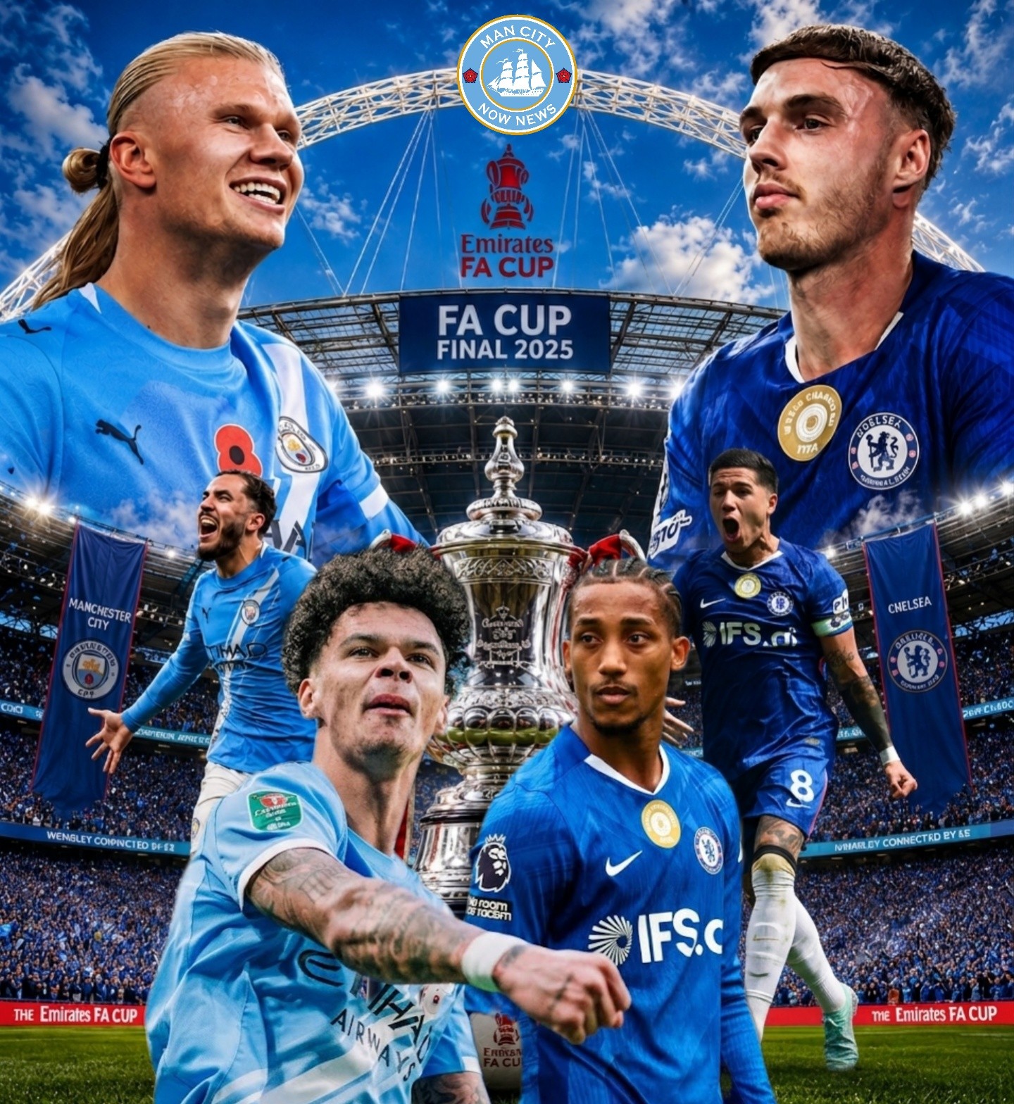Chelsea and Manchester City Set for Historic FA Cup Final Showdown at Wembley