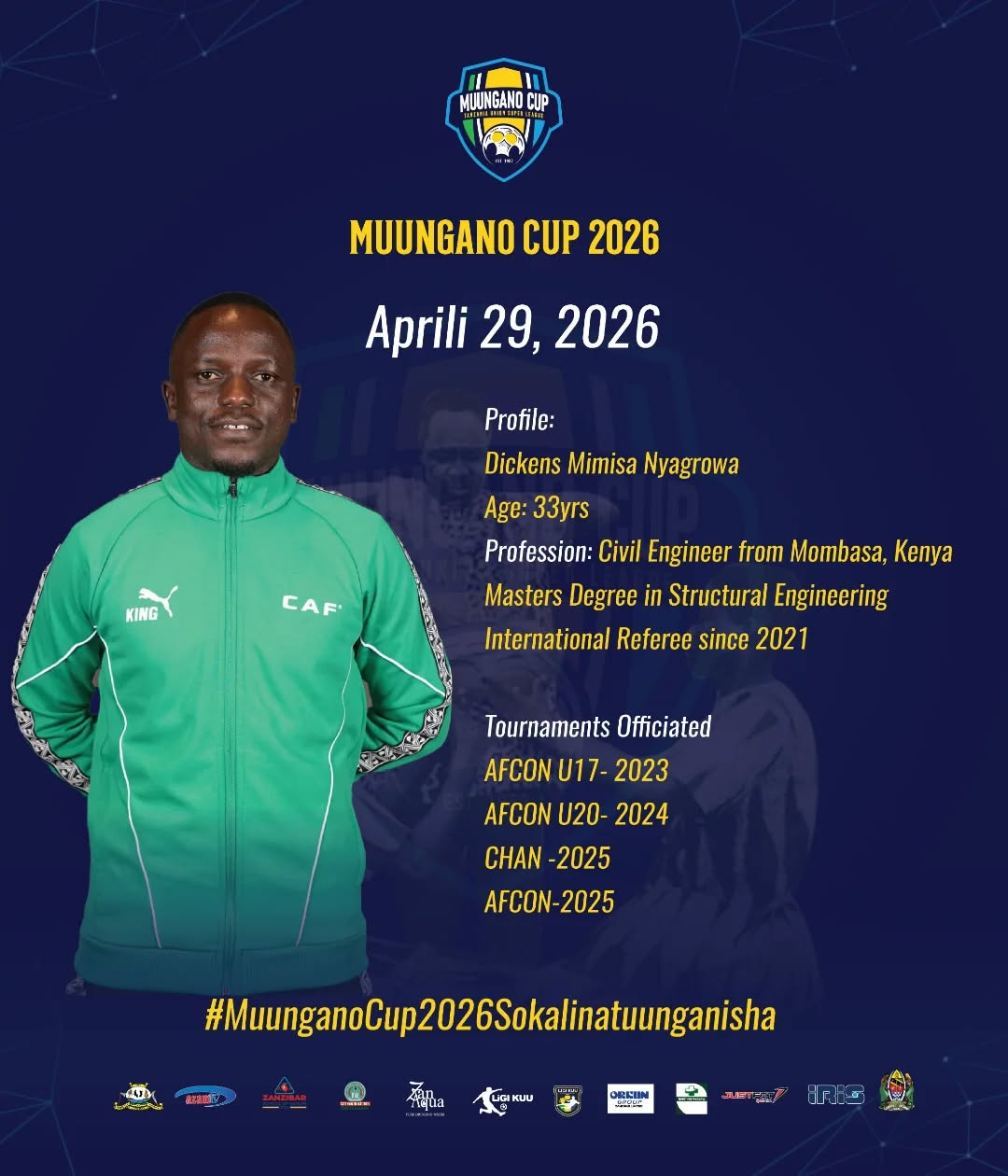 Mwamuzi kutoka Kenya kuchezesha fainali ya Kombe la Muungano