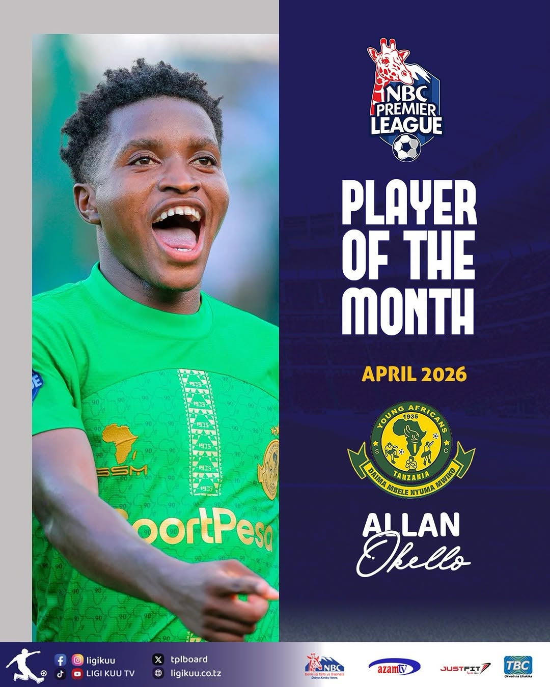 Allan Okello and Pedro Goncalves Win NBC Premier League April Awards