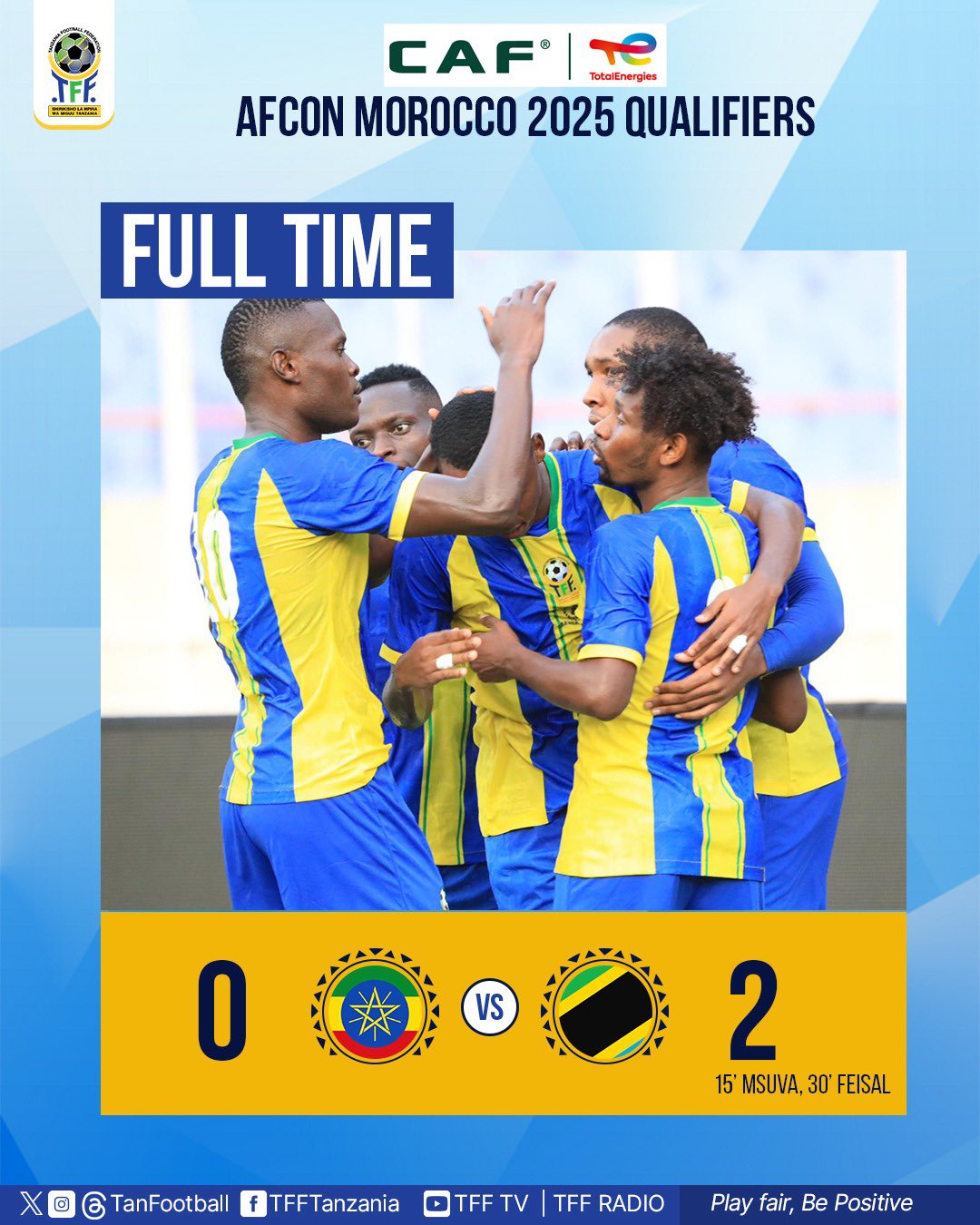 FT : Ethiopia 0-2 Tanzania