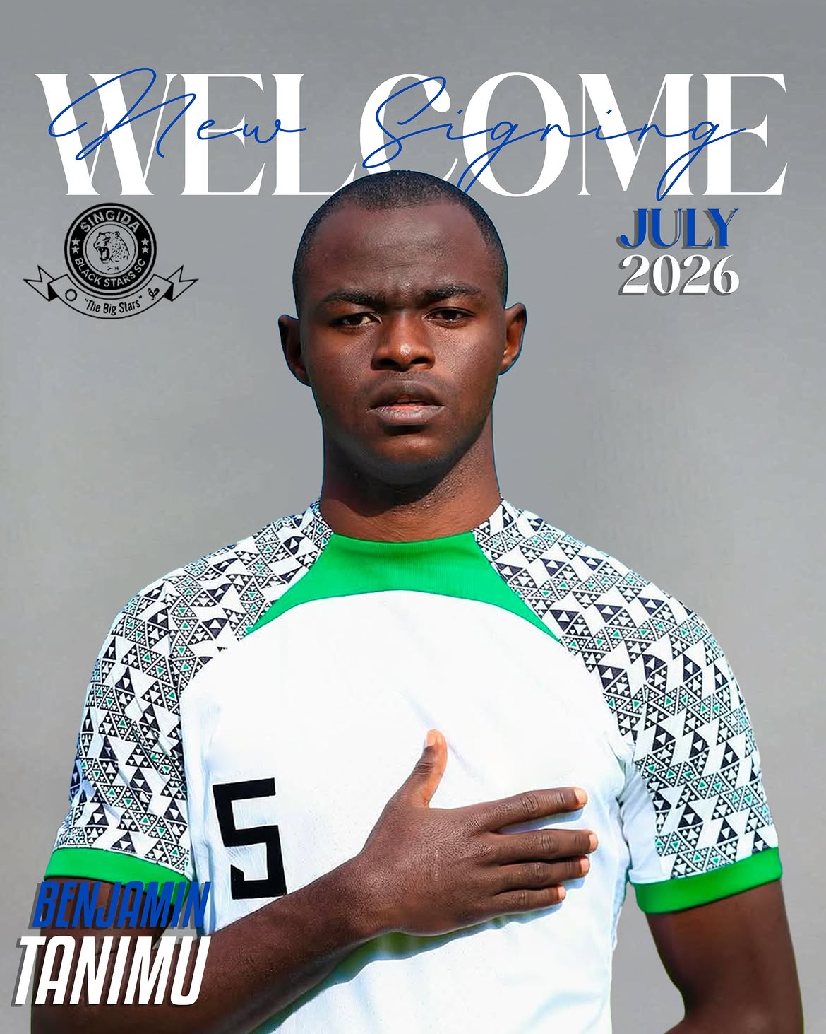 Singida Black Stars Re-Sign Nigeria International Benjamin Tanimu on Two-Year Deal