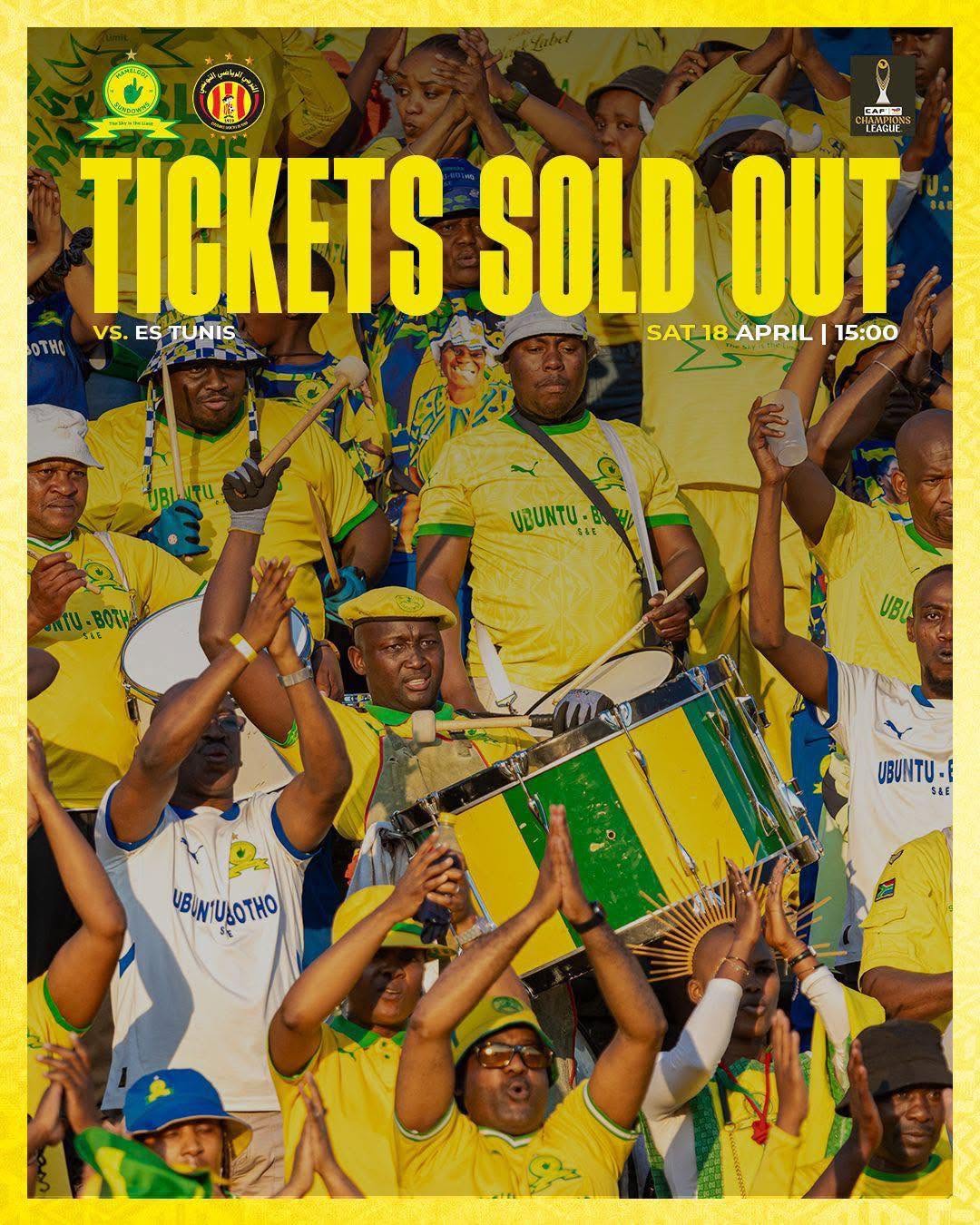 Sundowns wauza tiketi zote kuelekea mchezo dhidi ya Esperance Jumamosi