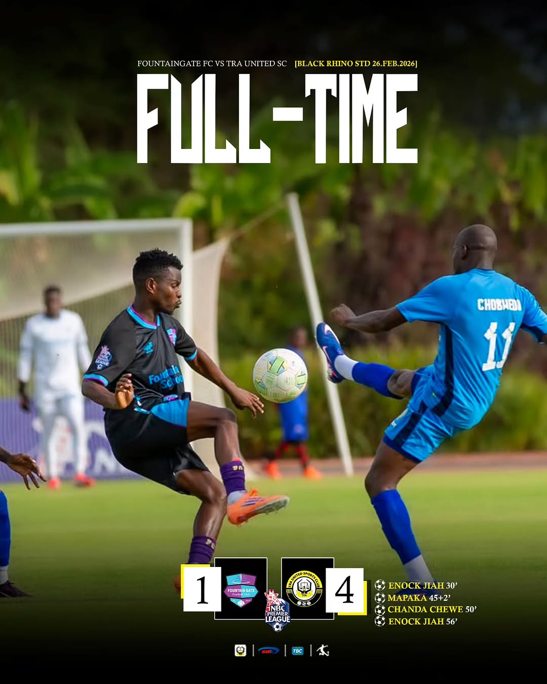 Highlights; Fountain Gate 1-4 TRA United, NBC PL
